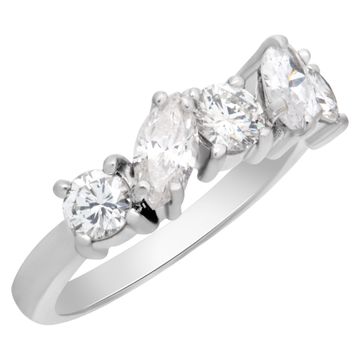 Diamond platinum band