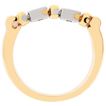 Diamond ring set in 14 K yellow & white gold. Total approx. 0.35 carat.