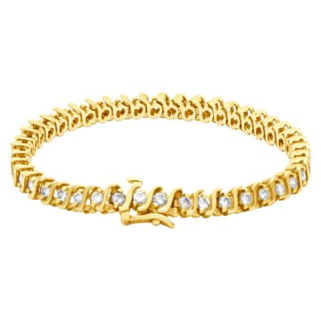 Diamond Tennis bracelet in 14k yellow gold. 3.00 carats (I color, SI2 clarity)