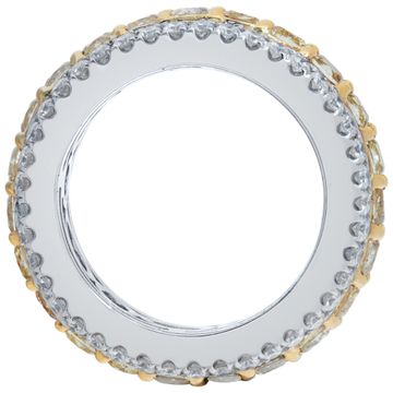 Fancy Yellow Diamond eternity band in 18k white gold