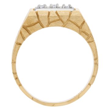 Gents diamond ring set in 14k yellow gold. 0.50 carats in diamonds. Size 10
