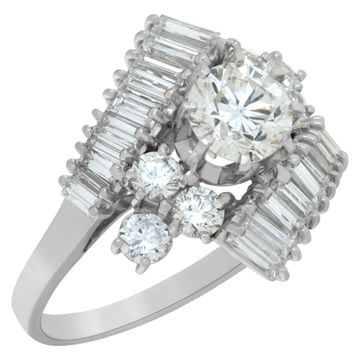 GIA certified round brilliant cut diamond 1.04 carat (K color, I1 clarity)