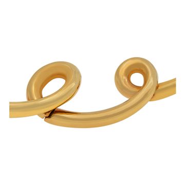 Gold twisted choker necklace in 18k yellow gold
