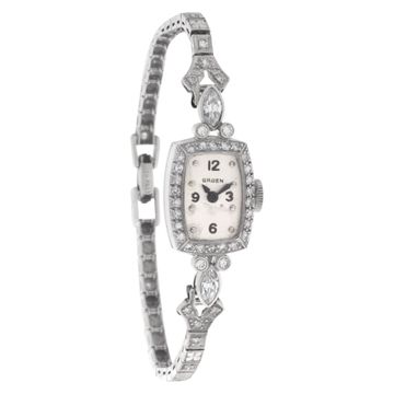 Gruen Classic 111 Platinum Silver dial 13.8mm Manual watch