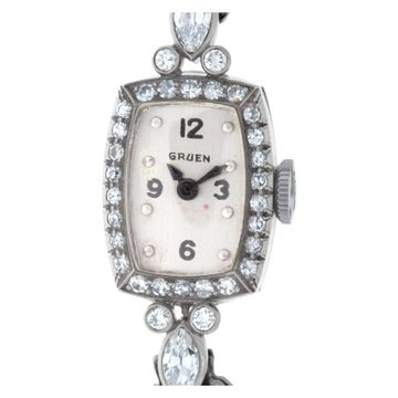 Gruen Classic 111 Platinum Silver dial 13.8mm Manual watch