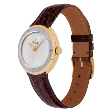 Gubelin Classic 147488 18k Silver dial 37mm Automatic watch. Circa 1960.