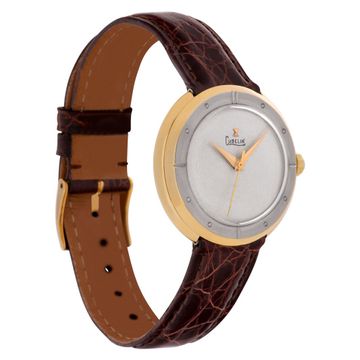 Gubelin Classic 147488 18k Silver dial 37mm Automatic watch. Circa 1960.