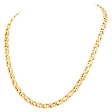 Handsome link necklace in 14k yellow gold, 17.5'' length