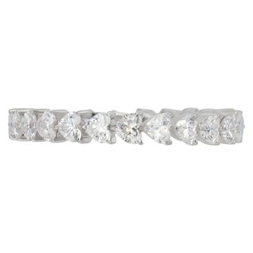Heart shaped diamond eternity band