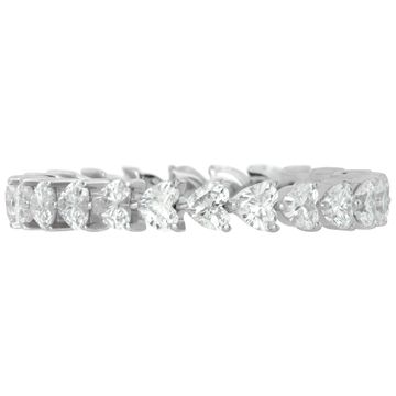 Heart shaped diamond eternity band
