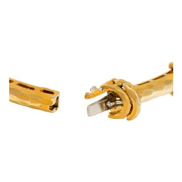 Henry Dunay Bamboo hammered texture bracelet with 1 carat in diamonds