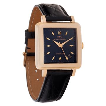 IWC Square 1876 18k Black dial 32.5mm Automatic watch