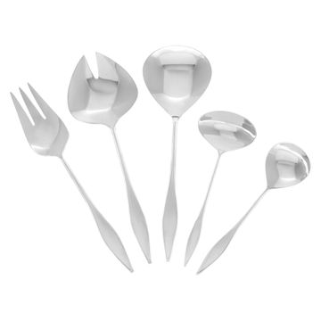 "LARK" sterling silver flatware set patented in 1969 by Reed & Barton- 6 place set for 12 with 7 serving pieces. TOTAL 89 pieces over 134 troy ounces .925 Sterling silver. .
