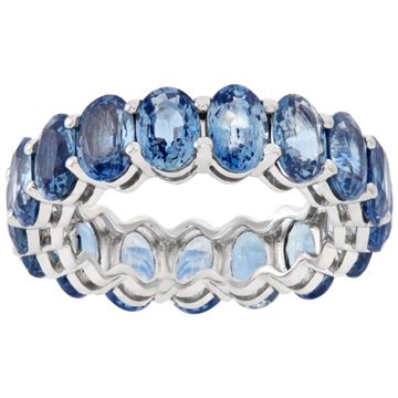 Light blue Sapphire eternity band