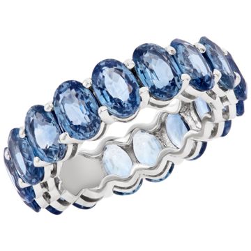 Light blue Sapphire eternity band