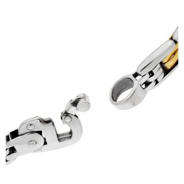 Mens bracelet in 18k white and yellow designed by Fulkro