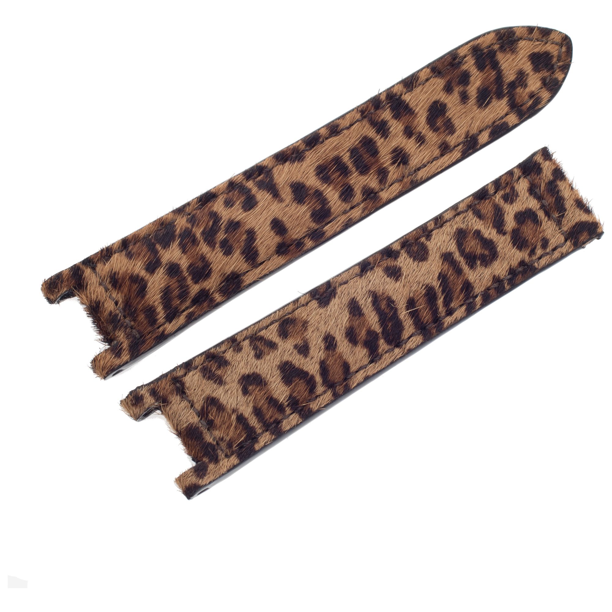 Cartier "Pony Hair" leopard spot watch band for Cartier Pasha (20mm x 18mm)