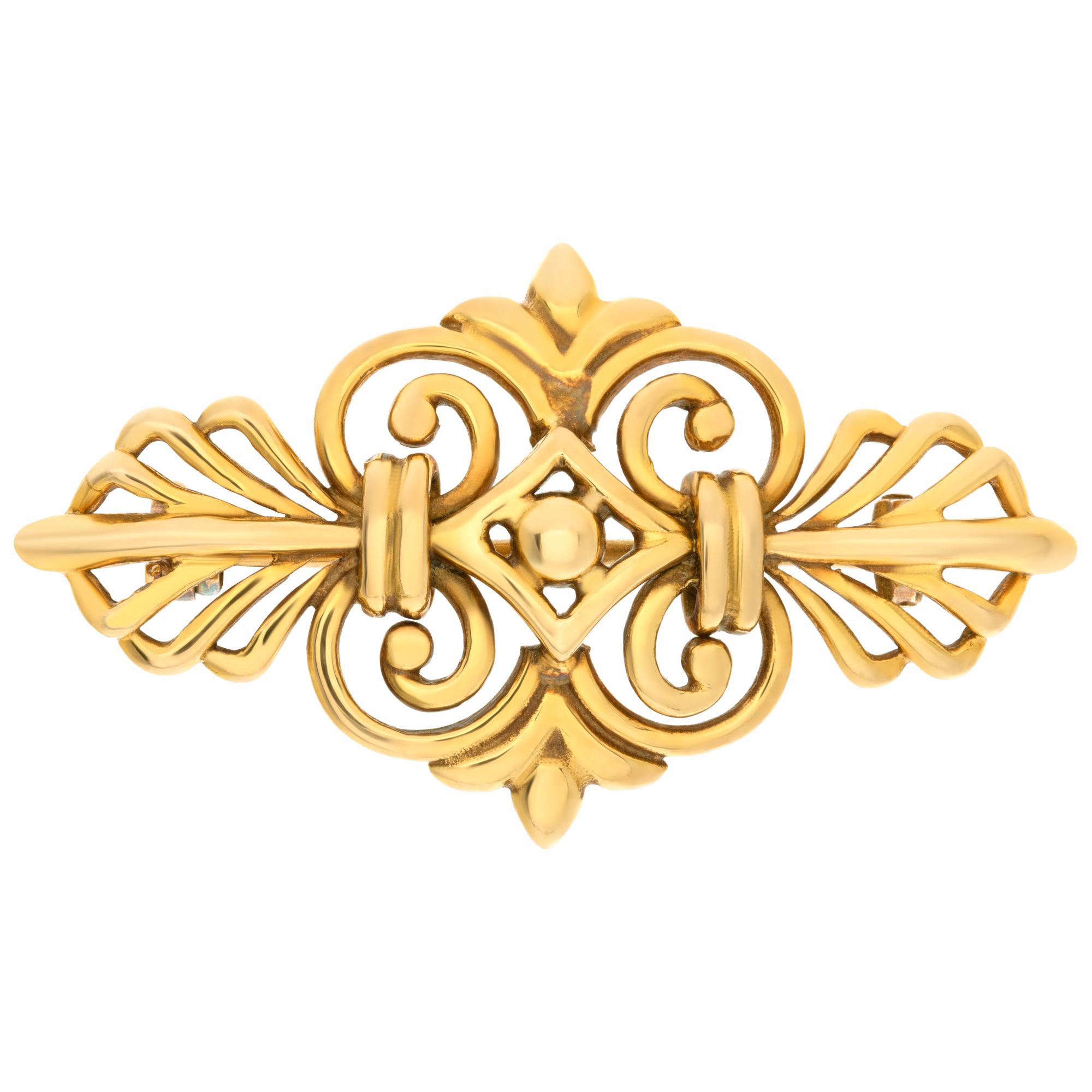 Vintage, charming Pin, With Famous Greek Designer Zolotas Hallmarks.