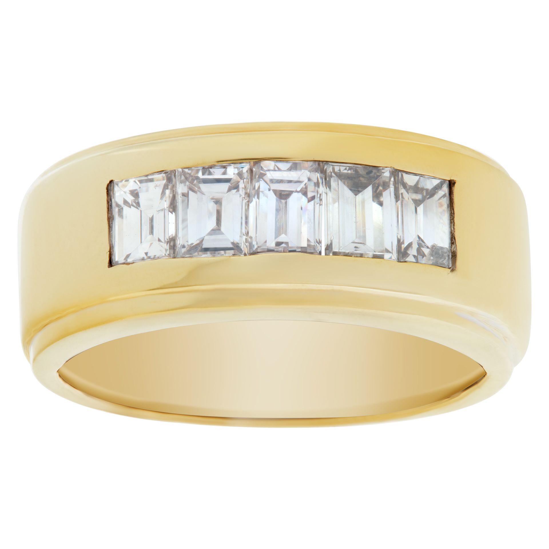 Diamond band in 14k yellow or white gold. 0.50 carats in diamonds, Size 9
