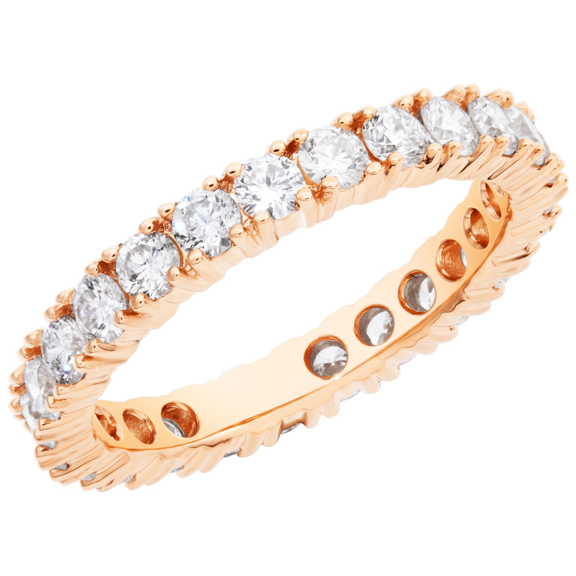Diamond eternity band in 14k yellow gold