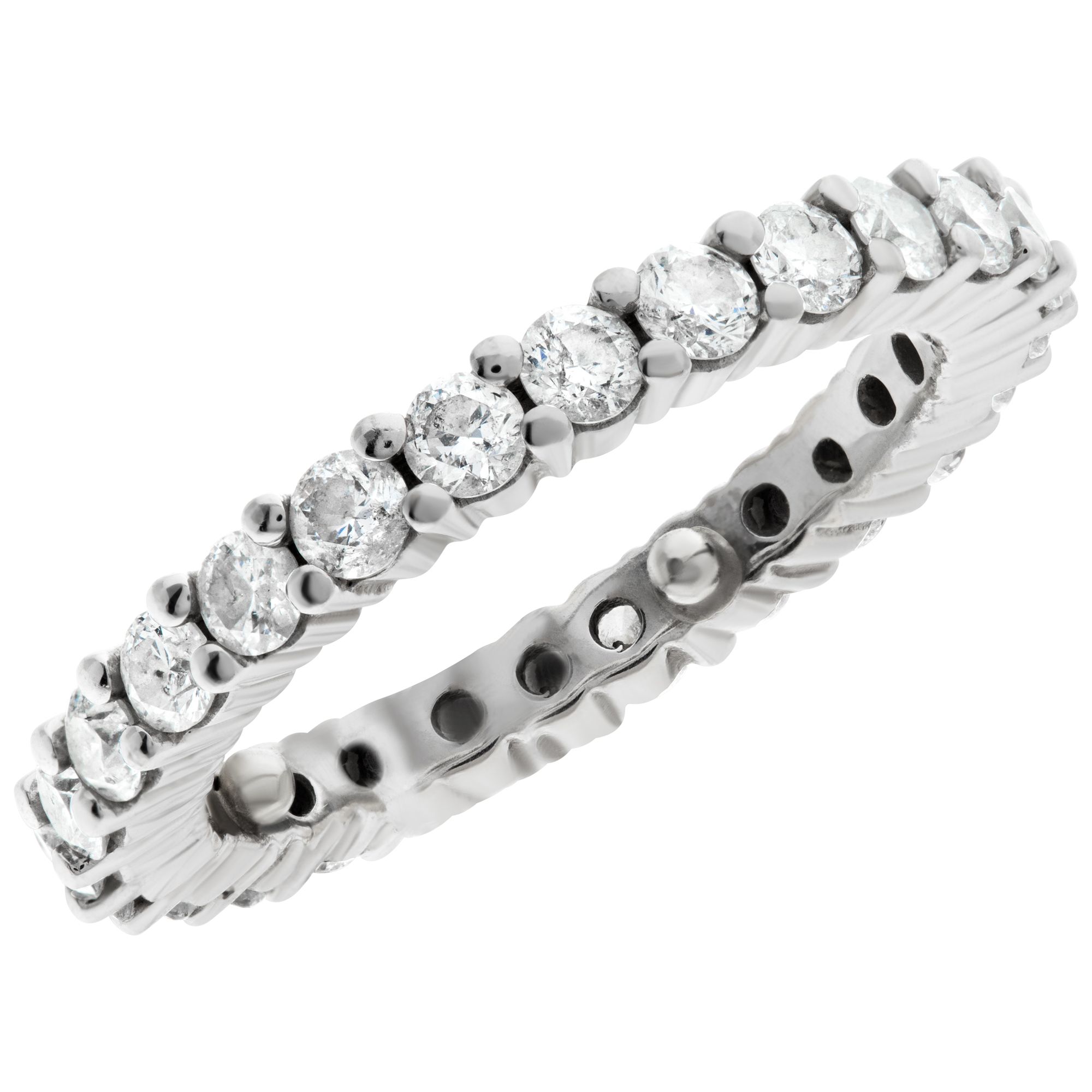 Diamond eternity band in 14k white gold