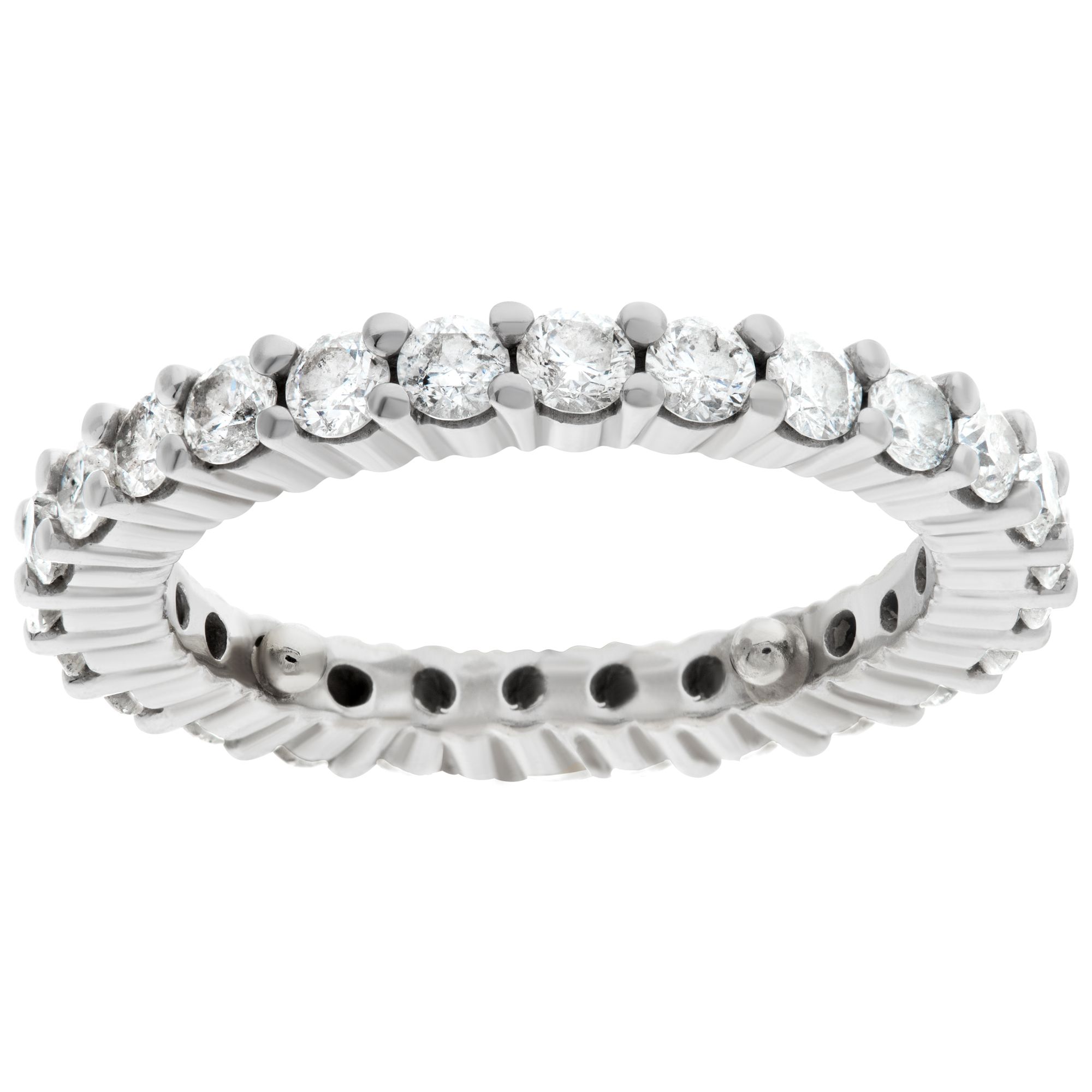 Diamond eternity band in 14k white gold