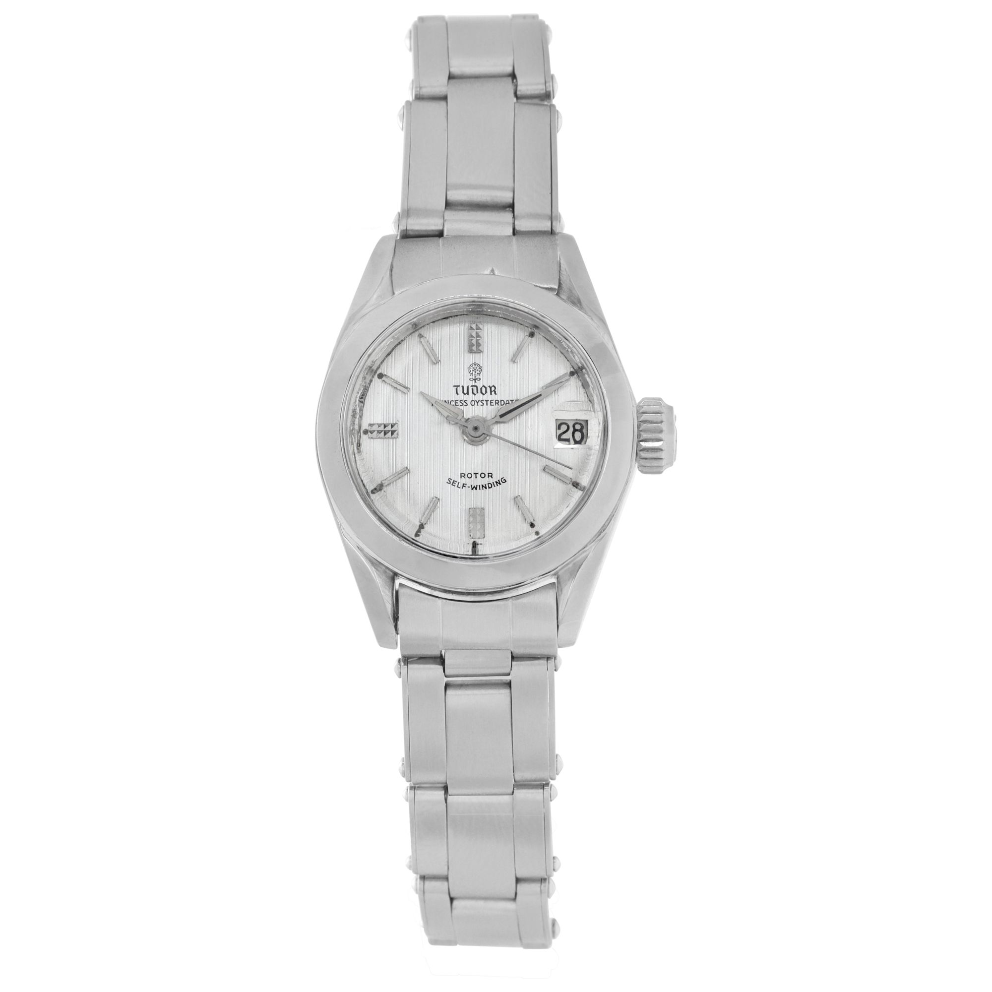 Used Tudor Oyster Date 7981 stainless steel 22mm auto watch display picture 3