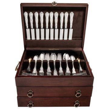 OLYMPIAN, Tiffany & Co, sterling silver flatware, 6 place setting for 10 with extras & 3 serving pieces.Total 77 pieces.