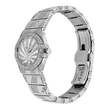 Omega Constellation 123.55.24.60.55.012 18k White Gold Mopdia dial 24mm Quartz