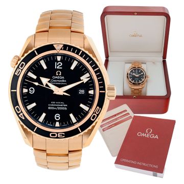 Omega Planet Ocean 222.60.46.20.01.001 18k rose gold Black dial 45.5mm Automatic
