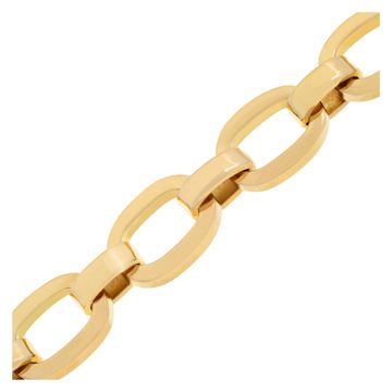 Oval Link bracelet in 18k yellow gold. 26.44 grams