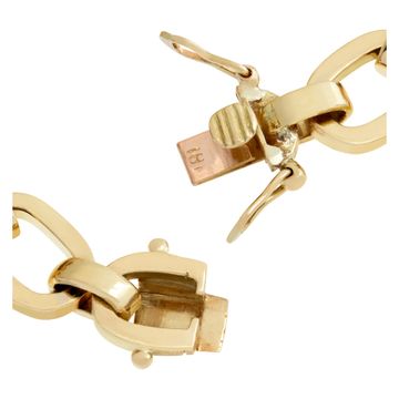 Oval Link bracelet in 18k yellow gold. 26.44 grams