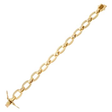 Oval Link bracelet in 18k yellow gold. 26.44 grams