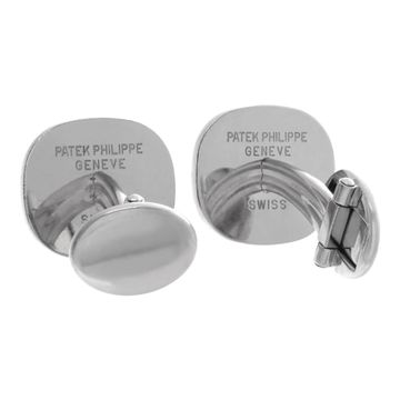 Patek Philippe Ellipse 18k white gold cufflinks