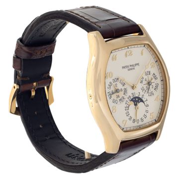 Patek Philippe Perpetual Calendar 5040J 18k Yellow Gold White dial 36mm Automati
