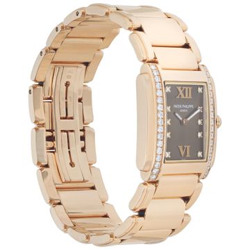 Patek Philippe Twenty 4 4910/11 18k rose gold chocolate dial 25mm Quartz watch