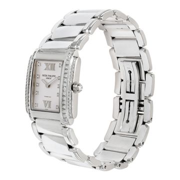 Patek Philippe Twenty 4 4910/20G 18k White Gold Ivory dial 25mm Quartz watch