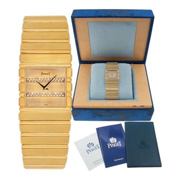 Piaget Polo 7131c701 18k Gold dial 25mm Quartz watch