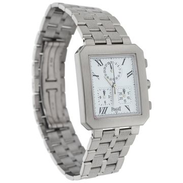 Piaget Protocol 14254 M601D 18k White Gold White dial 28mm Quartz watch