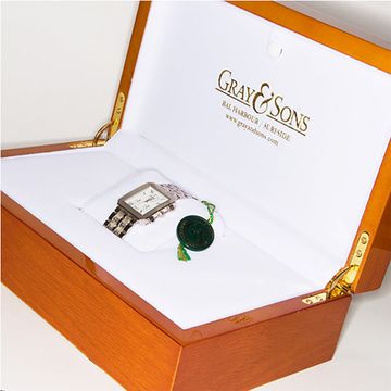 Piaget Protocol 14254 M601D 18k White Gold White dial 28mm Quartz watch