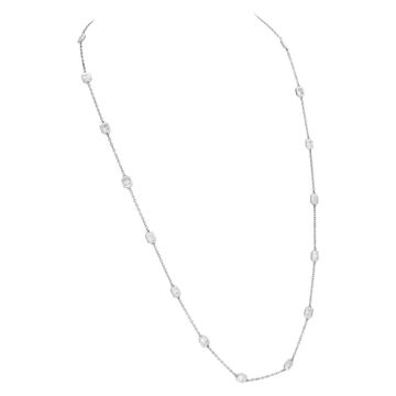 Radiant cut diamond by the yard necklace
