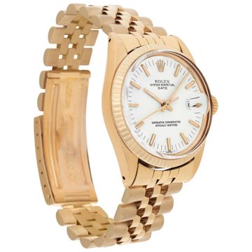 Rolex Date 15038 18k White dial 34mm Automatic watch