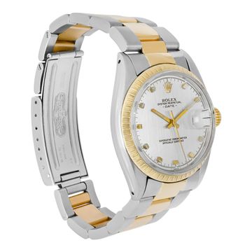 Rolex Date 1505 18k & Stainless Steel White dial mm Automatic watch