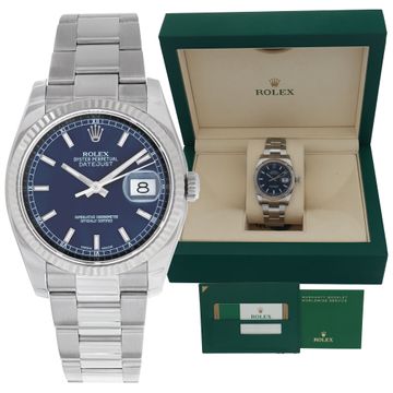 Rolex Datejust 116234 Stainless Steel Blue dial 36mm Automatic watch