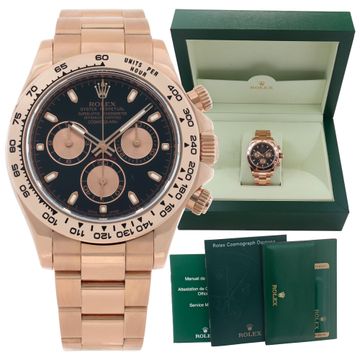 Rolex Daytona 116505 18k rose gold Black dial 40mm Automatic watch