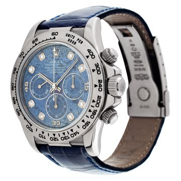 Rolex Daytona 16519 18k White Gold sodalite dial 40mm Automatic watch