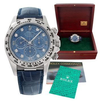 Rolex Daytona 16519 18k White Gold sodalite dial 40mm Automatic watch