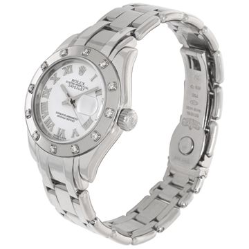Rolex Pearlmaster 80319 18k White Gold White dial 28mm Automatic watch