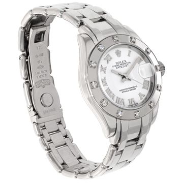 Rolex Pearlmaster 80319 18k White Gold White dial 28mm Automatic watch
