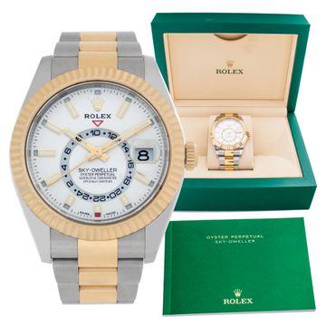 Rolex Sky-Dweller 326933 18k & Stainless Steel White dial 42mm Automatic watch